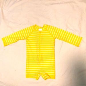 Hanna Anderson zip up swim onsie